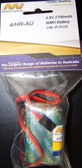 Master Instruments / Sanyo 4.8 Volt 2700mAh NiMH Rx Square Pack- JR / Hitec Plug