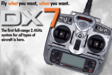 Spektrum DX7 - Full range DSM2 transmitter System - For airplane and helicopter
