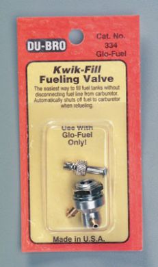 Dubro Kwik-Fill Fueling Valve Glow Fuel Cat 334