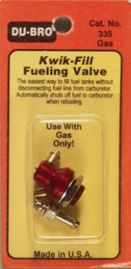 Dubro Kwik-Fill Fueling Valve Gas / Petrol